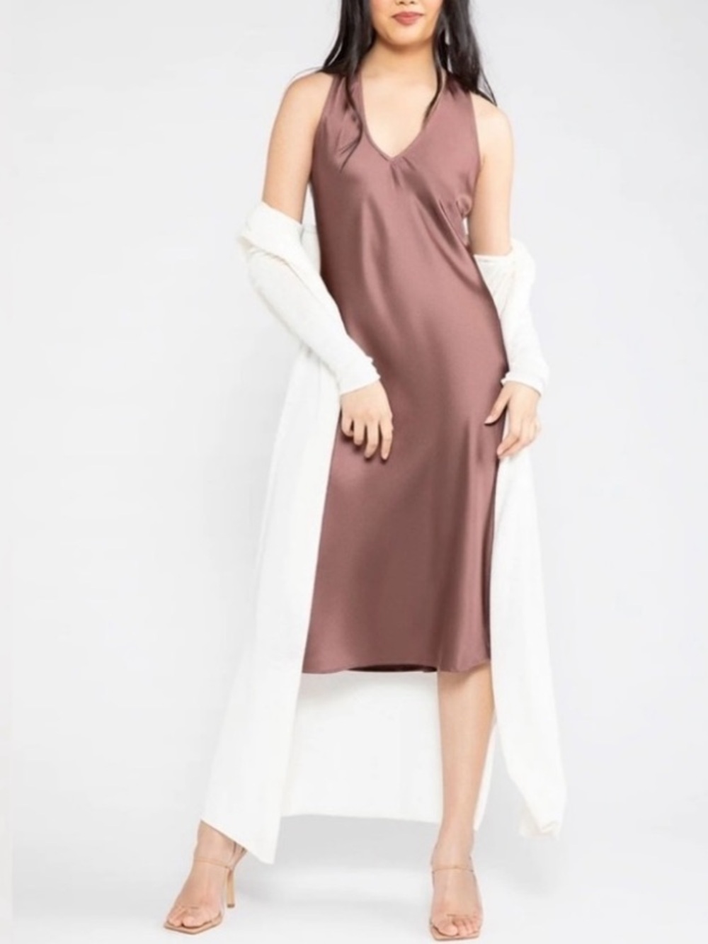 Chloe Kristyn Rosewood Slip Dress, Brown girl’s blush nude - NWT, size L